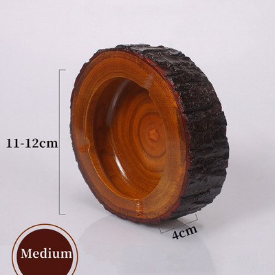 Riešutmedžio peleninės su dangteliu uždengtu vėjui atspariu peleniniu su nerūdijančio plieno pamušalu Vidaus lauko pelenų padėklai Namų darbo stalo priedai