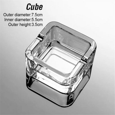 Krištolinio stiklo peleninė, nešiojama buitinė cigarų laikiklis Peleninė Kūrybinis biuro stalas Svetainės apdaila Rūkymo priedai