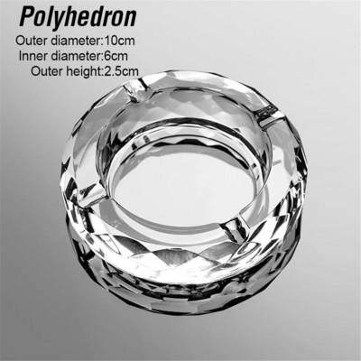 Krištolinio stiklo peleninė, nešiojama buitinė cigarų laikiklis Peleninė Kūrybinis biuro stalas Svetainės apdaila Rūkymo priedai