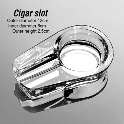 Krištolinio stiklo peleninė, nešiojama buitinė cigarų laikiklis Peleninė Kūrybinis biuro stalas Svetainės apdaila Rūkymo priedai