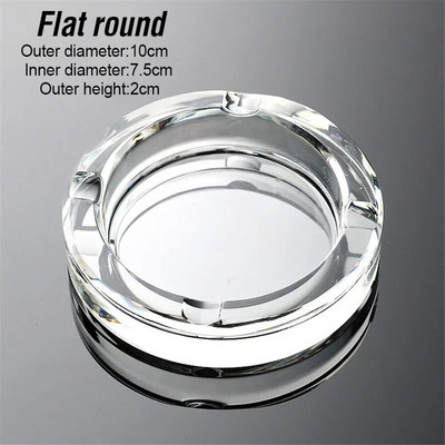 Krištolinio stiklo peleninė, nešiojama buitinė cigarų laikiklis Peleninė Kūrybinis biuro stalas Svetainės apdaila Rūkymo priedai