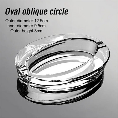 Krištolinio stiklo peleninė, nešiojama buitinė cigarų laikiklis Peleninė Kūrybinis biuro stalas Svetainės apdaila Rūkymo priedai