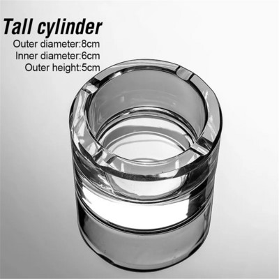 Krištolinio stiklo peleninė, nešiojama buitinė cigarų laikiklis Peleninė Kūrybinis biuro stalas Svetainės apdaila Rūkymo priedai