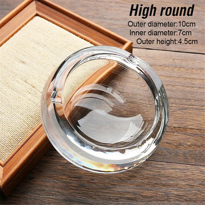 Krištolinio stiklo peleninė, nešiojama buitinė cigarų laikiklis Peleninė Kūrybinis biuro stalas Svetainės apdaila Rūkymo priedai