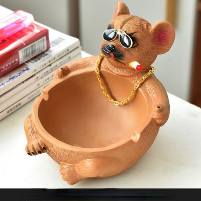 Kūrybinga peleninė nuo skraidančių pelenų buitinė didelės talpos miela animacinių filmų šunų dervos peleninė namų puošmena dovana vaikinui