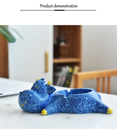 Kūrybinga peleninė nuo skraidančių pelenų buitinė didelės talpos miela animacinių filmų šunų dervos peleninė namų puošmena dovana vaikinui