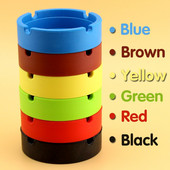 Scrumieră Gel de siliciu Pătrat rotund Suport pentru tavă de scrumiere Accesorii pentru fumat Multicolore Galben Verde Negru Roșu Albastru Maro