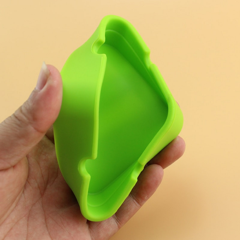 Pelnu trauks Silikagels Silikona Kvadrātveida apaļš pelnu trauka Turētājs Smēķēšanas Piederumi Daudzkrāsaini Dzeltens Zaļš Melns Sarkans Zils Brūns