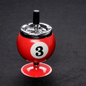 Дизайн на билярдна топка за билярд Пепелник Creative Blcak Преносим метален пепелник за къща с басейн Висококачествени аксесоари за билярд