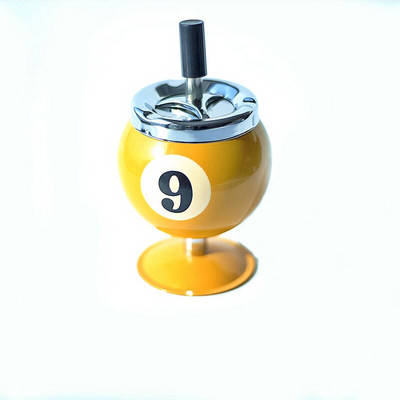 Αξεσουάρ μπιλιάρδου Pool Billiard Design Τασάκι Creative Blcak Φορητό Μεταλλικό Τασάκι για Pool House Αξεσουάρ μπιλιάρδου υψηλής ποιότητας