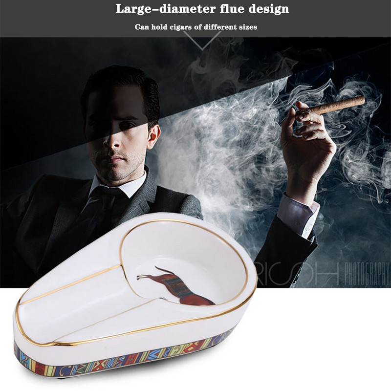 Cigāru sīkrīki Mājas cigāru pelnu trauks Pārnēsājami keramikas cigāri Pelnu trauks Tabakas Cigarešu pelnu trauku turētājs