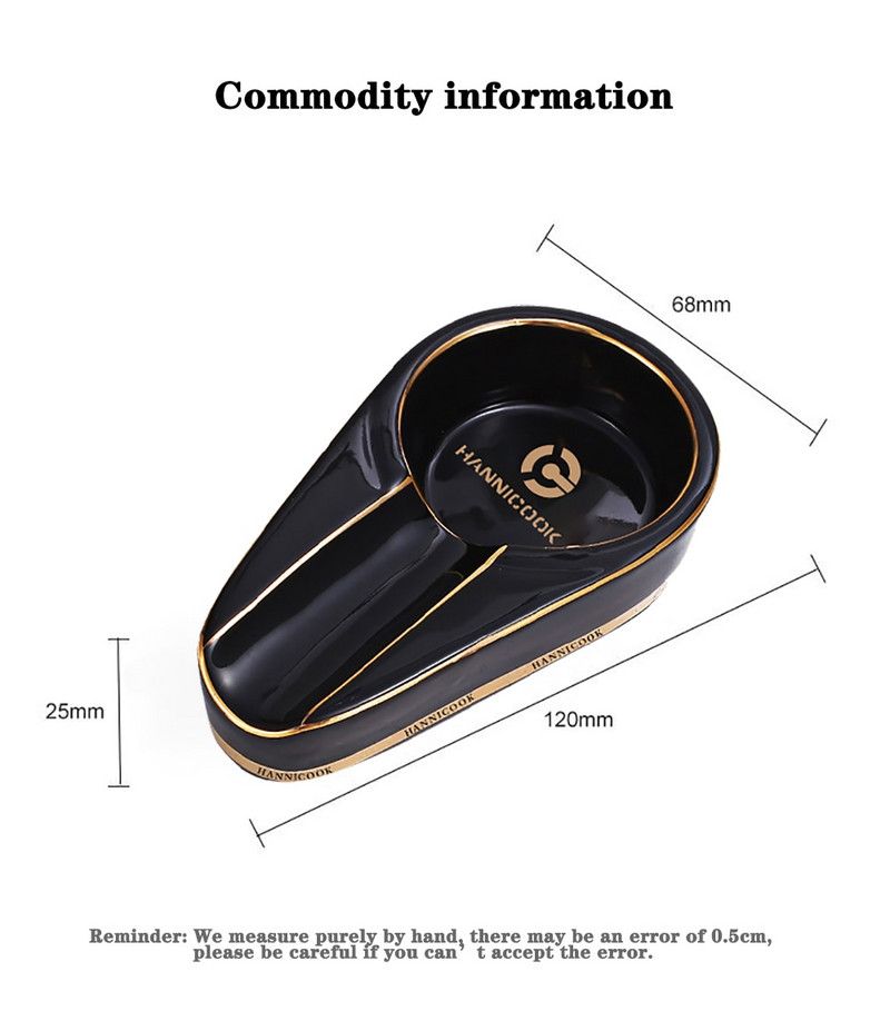 Cigāru sīkrīki Mājas cigāru pelnu trauks Pārnēsājami keramikas cigāri Pelnu trauks Tabakas Cigarešu pelnu trauku turētājs