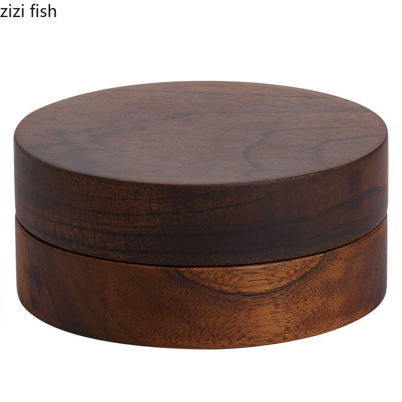 Creative valriekstu koka pelnu trauks pelnu paplāte mājas darbvirsma apaļa kvēpu konteinera dekorēšana Pārnēsājami pelnu trauki ar vāku Sadzīves priekšmeti