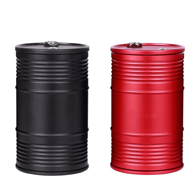 Τασάκι αυτοκινήτου από κράμα αλουμινίου με περιστρεφόμενο καπάκι υψηλής επιβράδυνσης φλόγας φορητό κύπελλο τσιγάρων, βολικό εσωτερικό στυλ κονσέρβας χωρίς καπνό