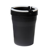 Kvēlojošs nakts gaismas auto pelnu trauks, automātiskais cigarešu pelnu turētājs automašīnas aksesuāri (melns)