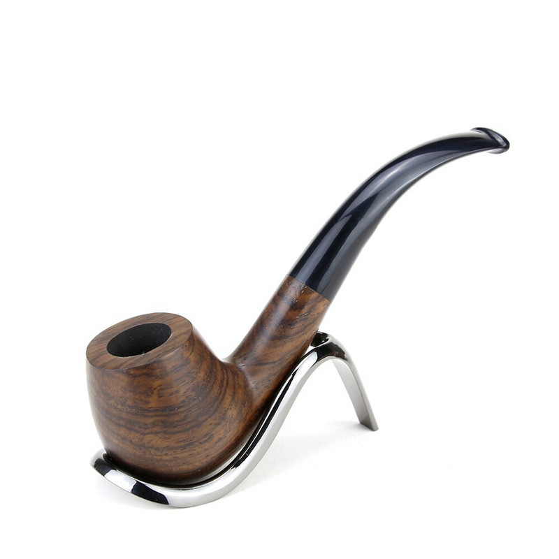 Augstākās kvalitātes melnkoka koka caurule 9 mm filtrētā tabakas pīpe ar rokām gatavota smēķēšanas caurule Vintage liekta dūmu caurule