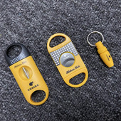 3 sigarikomplekt Klassikaline tasku sigarilõikur V-lõikega terav roostevabast terasest tera giljotiin-puncher lõikenoa tarvik