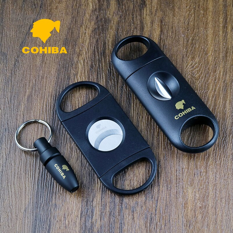 3 sigarikomplekt Klassikaline tasku sigarilõikur V-lõikega terav roostevabast terasest tera giljotiin-puncher lõikenoa tarvik