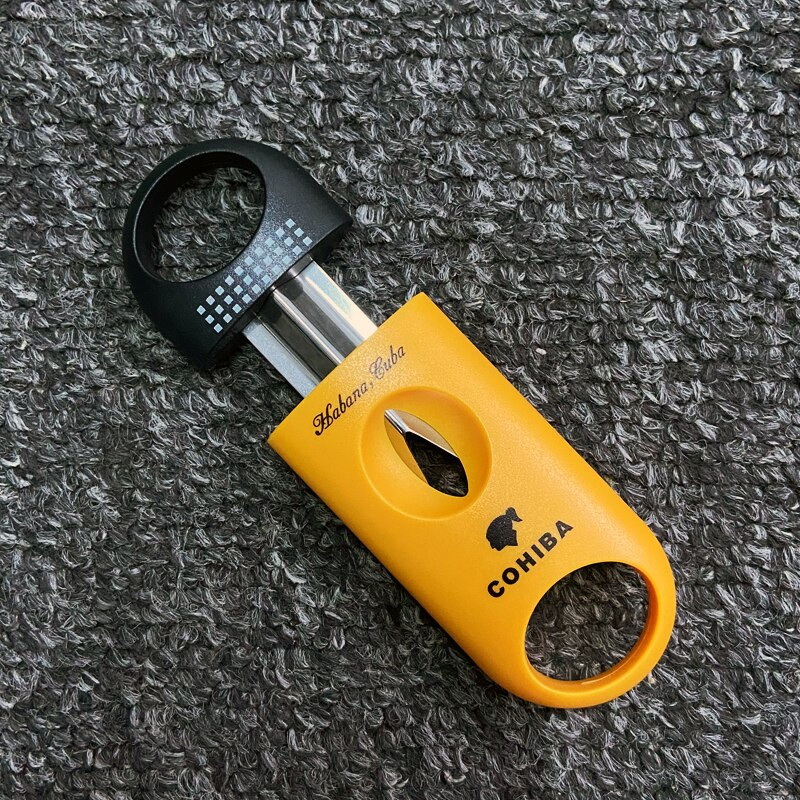 3 sigarikomplekt Klassikaline tasku sigarilõikur V-lõikega terav roostevabast terasest tera giljotiin-puncher lõikenoa tarvik