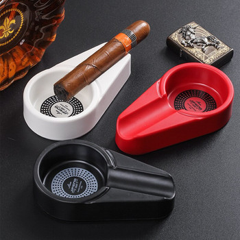 1 τεμ Cigar Gadgets Κεραμικό Τασάκι μελαμίνης Μονή θήκη πούρων Στρογγυλή υποδοχή Ash Tobacco Τασάκι τσιγάρων Κουτί δώρου