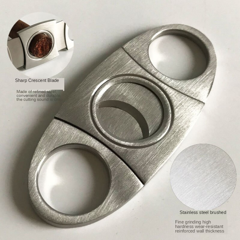 Αξεσουάρ κοπής ψαλίδι για πούρα από καθαρό χαλκό με κουτί δώρου Διπλές λεπίδες Craving Pocket Μπρονζέ Πούρα Μαχαίρι κοπής