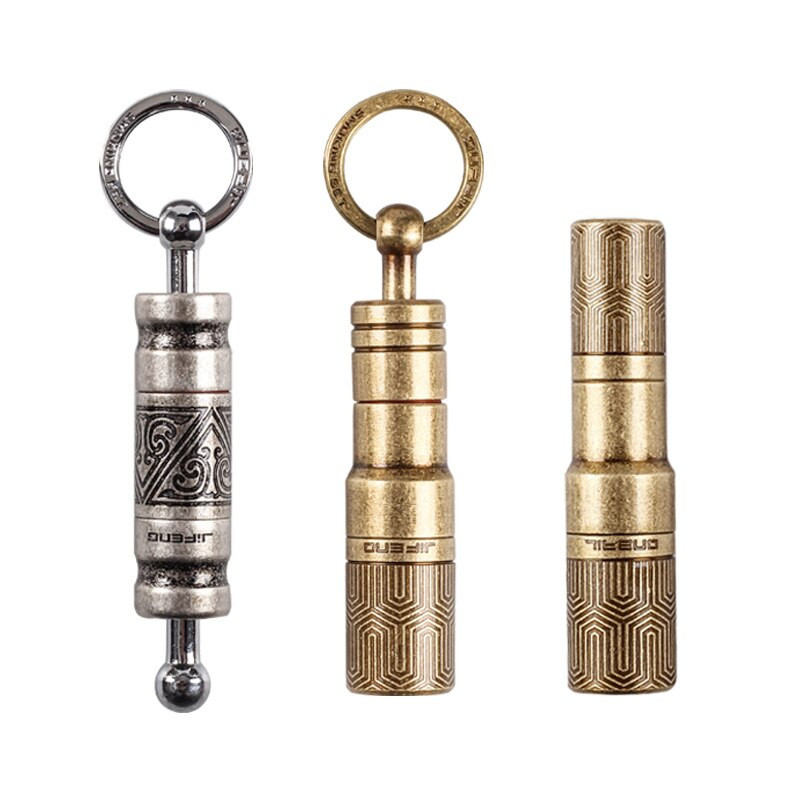 Νέο Cigar Punch vintage μπρονζέ κόφτης πούρων δύο μεγεθών τρύπα για πούρο, φορητή κοφτερή λεπίδα διπλής κεφαλής ορείχαλκος