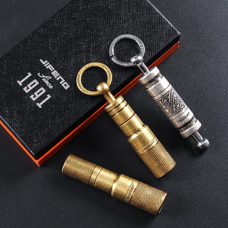 Νέο Cigar Punch vintage μπρονζέ κόφτης πούρων δύο μεγεθών τρύπα για πούρο, φορητή κοφτερή λεπίδα διπλής κεφαλής ορείχαλκος