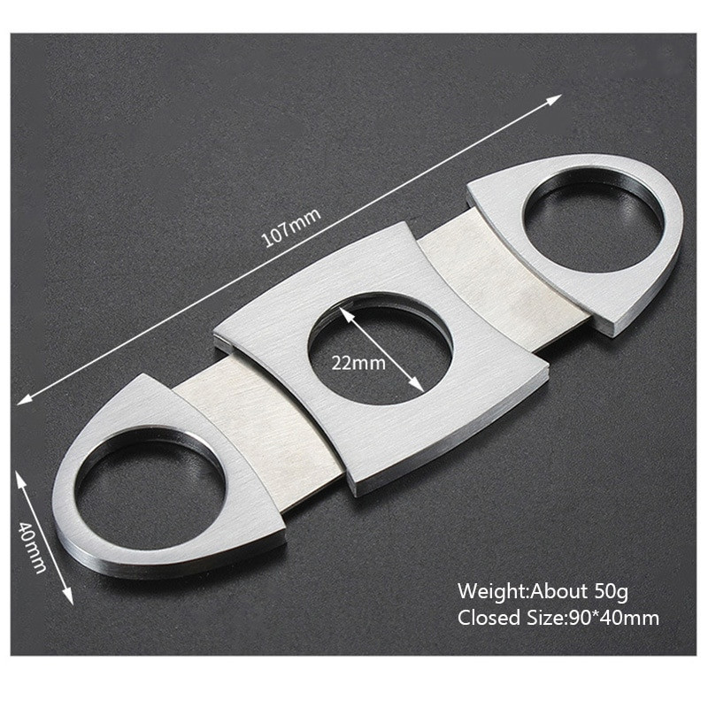 Cigāru griezējs nerūsējošais tērauds metāls klasisks griezējs cigāru šķēres portatīvie smēķēšanas piederumi modes dāvanas draugiem