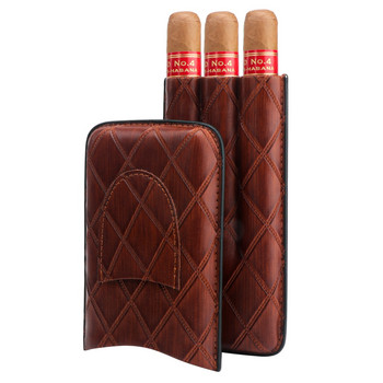 Xifei PU 3 слота, комплект портативни кутии за пури с резачка от неръждаема стомана Аксесоари за съхранение на цигари за пушене