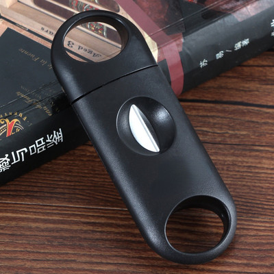 Kuum müük Tarvikud Metallist V-kujulise teraga plastist sigarilõikur Luksuslik