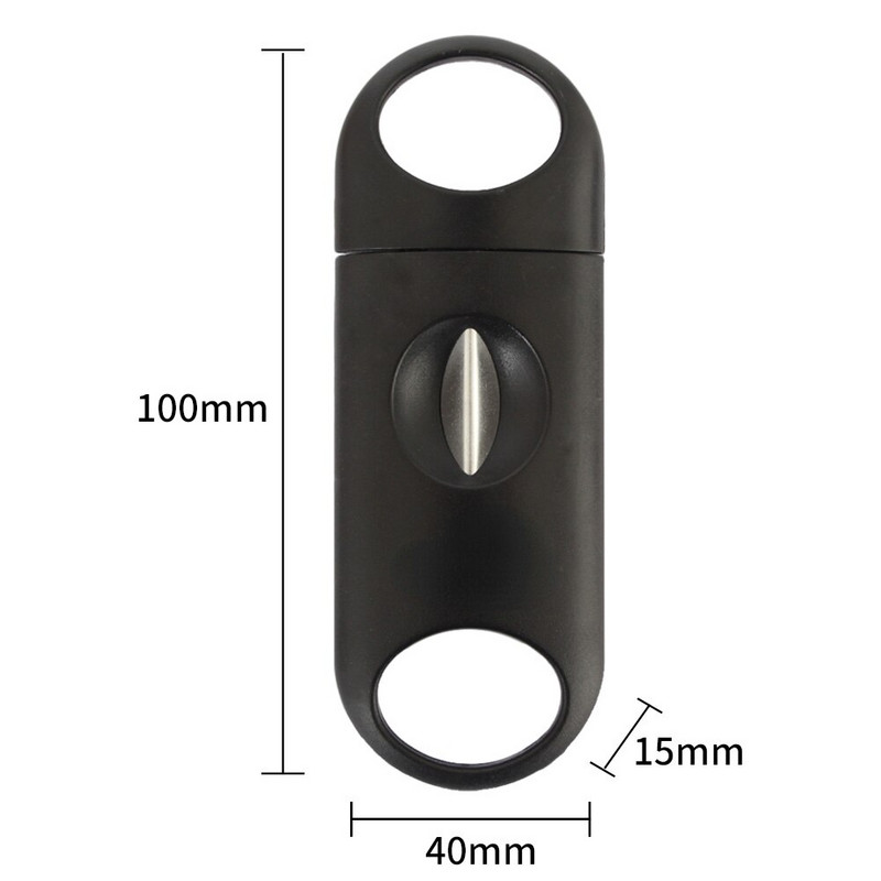 Kuum müük Tarvikud Metallist V-kujulise teraga plastist sigarilõikur Luksuslik