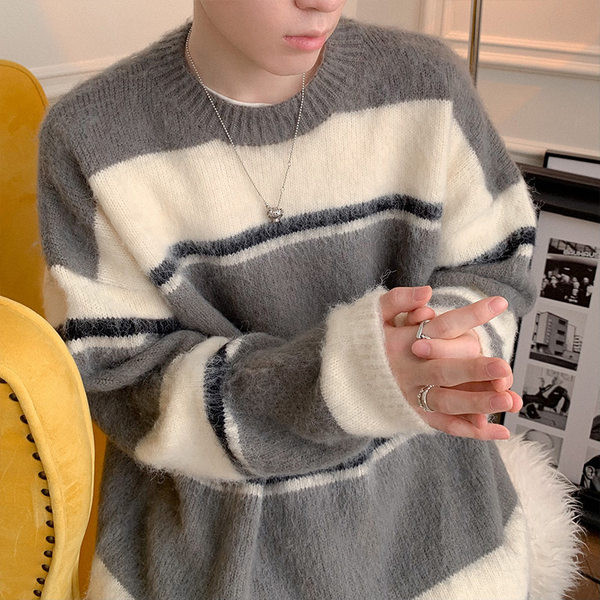 Vīriešu ziemas plīša džemperis