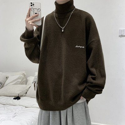 Ανδρικό πουλόβερ με ψηλό λαιμό πόλο