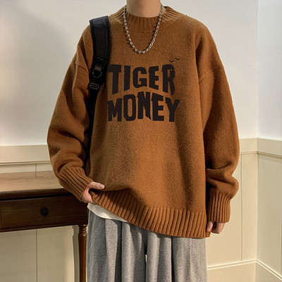 Vīriešu ikdienas džemperis ar uzrakstiem