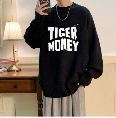 Vīriešu ikdienas džemperis ar uzrakstiem