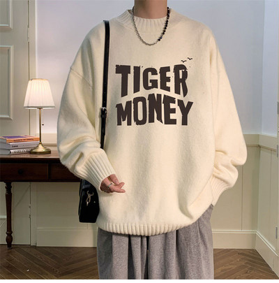 Vīriešu ikdienas džemperis ar uzrakstiem