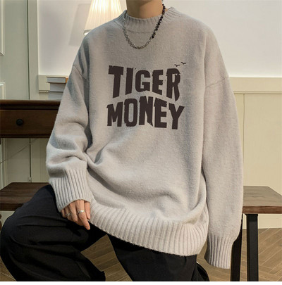 Vīriešu ikdienas džemperis ar uzrakstiem