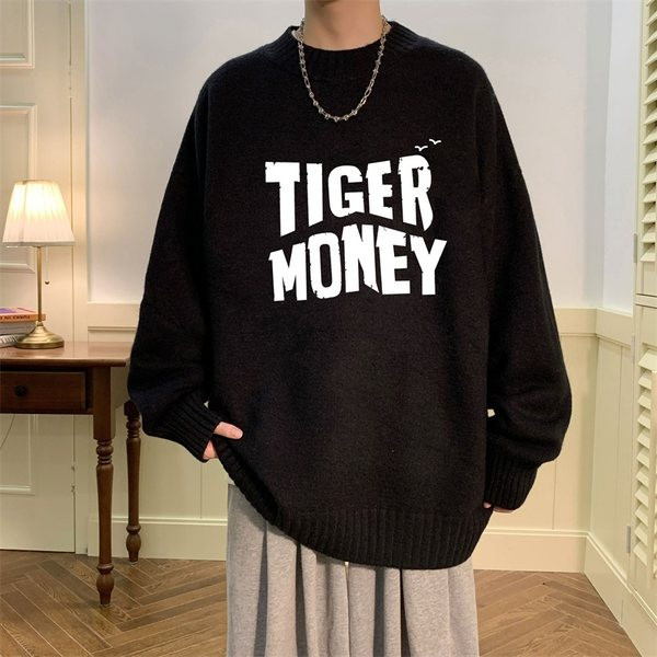 Vīriešu ikdienas džemperis ar uzrakstiem