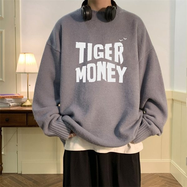 Vīriešu ikdienas džemperis ar uzrakstiem