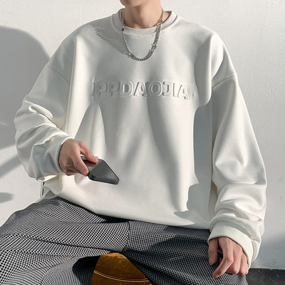 Ανδρικό μακρυμάνικο πουλόβερ με γράμματα