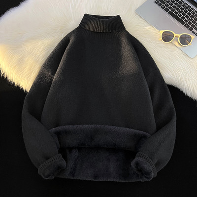 Novi model muškog džempera sa mekom postavom i visokim ovratnikom