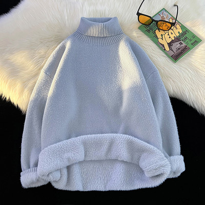 Novi model muškog džempera sa mekom postavom i visokim ovratnikom