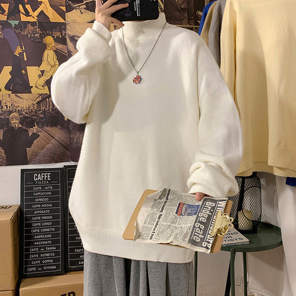 Ανδρικό πουλόβερ με ψηλό γιακά πόλο - πολλά χρώματα