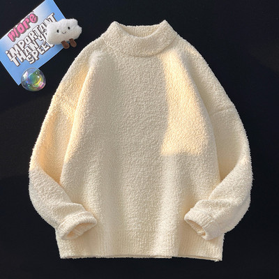 Ανδρικό πουλόβερ με χαμηλό γιακά πόλο