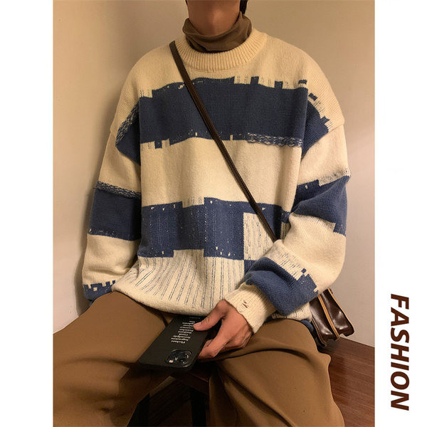 Δωρεάν μοτίβο ανδρικό πουλόβερ με επιγραφή σε πολλά χρώματα