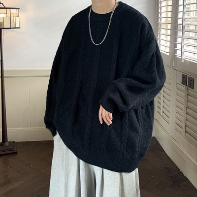 Ležeran muški pleteni džemper u tri boje