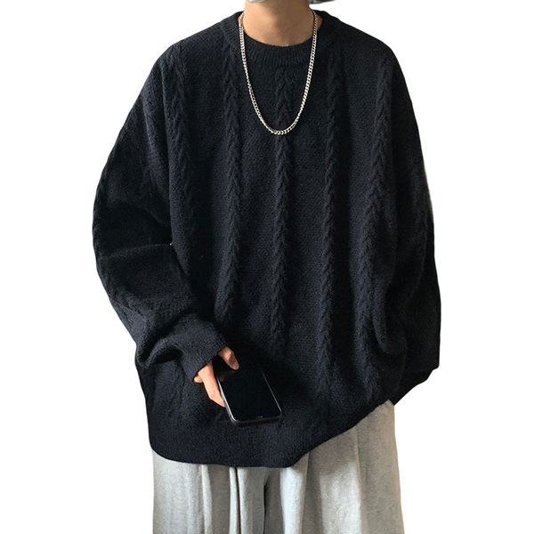 Ležeran muški pleteni džemper u tri boje