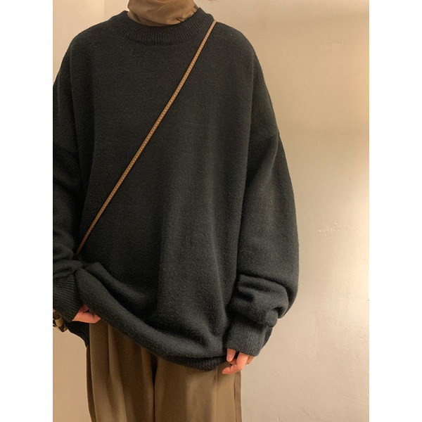 Zimski muški pulover sa ovalnim izrezom - više boja