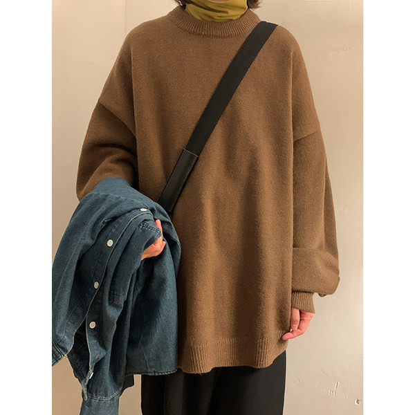 Zimski muški pulover sa ovalnim izrezom - više boja