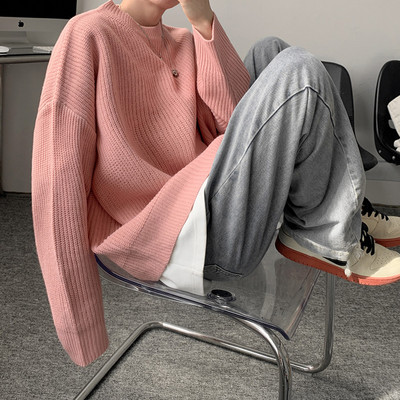 Plata raksta vīriešu džemperis